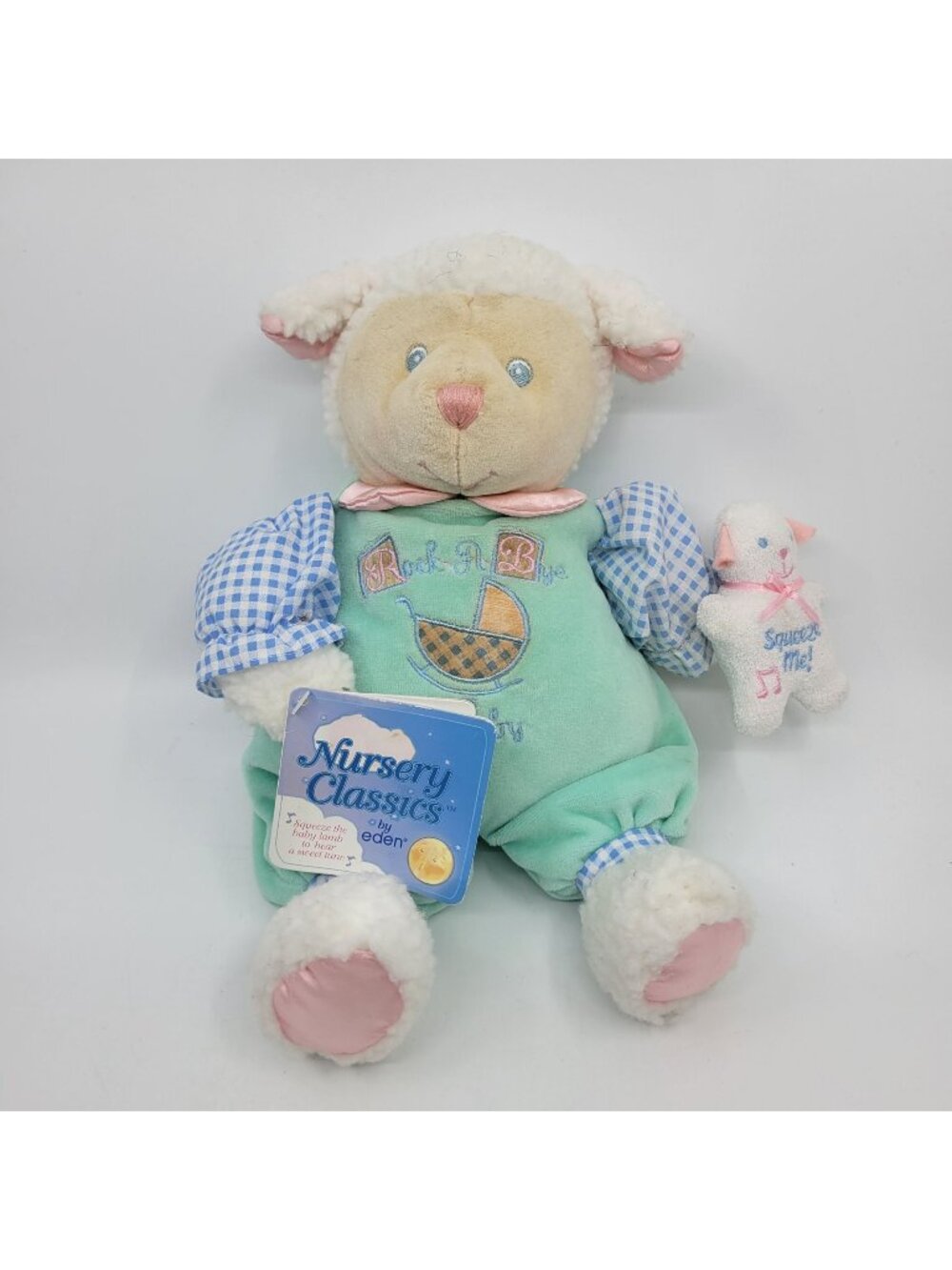 Eden Nursery Classics Rock-a-Bye Lamb Plush Pastel Lovey w/ Tags NO SOUND